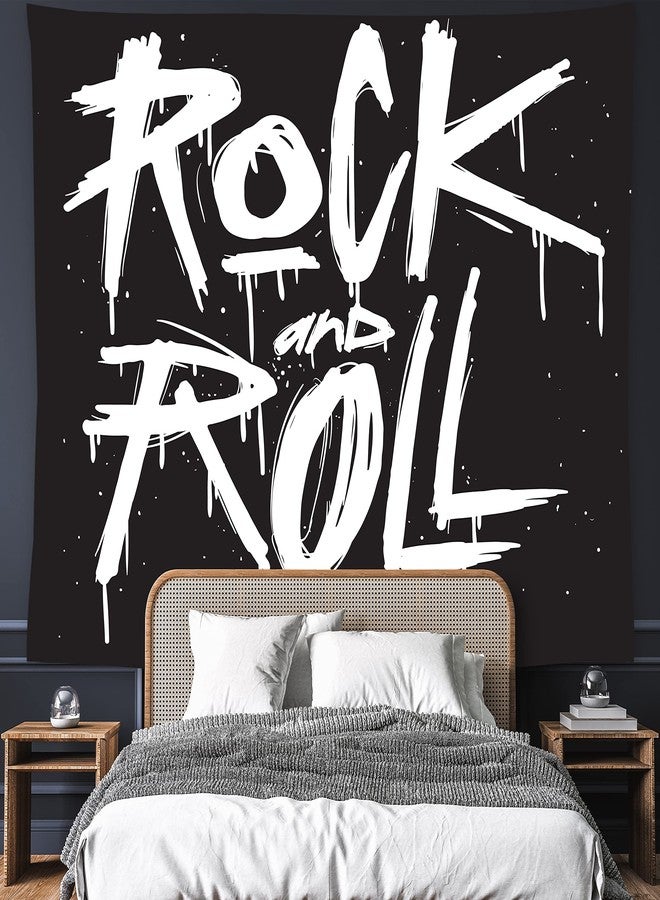 feelacle Rock And Roll Tapestry 60" X 40" Rock`N`Roll Wall Hanging Party Decorations Home Decor For Bedroom Living Room Dorm (150 X 100cm) - Image 3